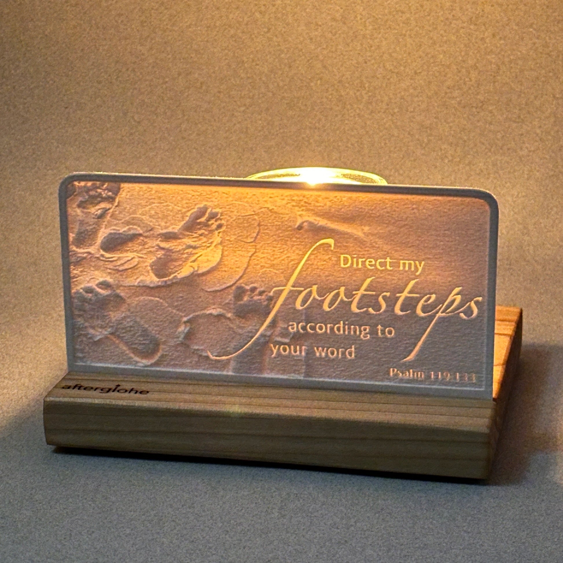 Psalm 119:133 | Candle Lit Photo Canvas