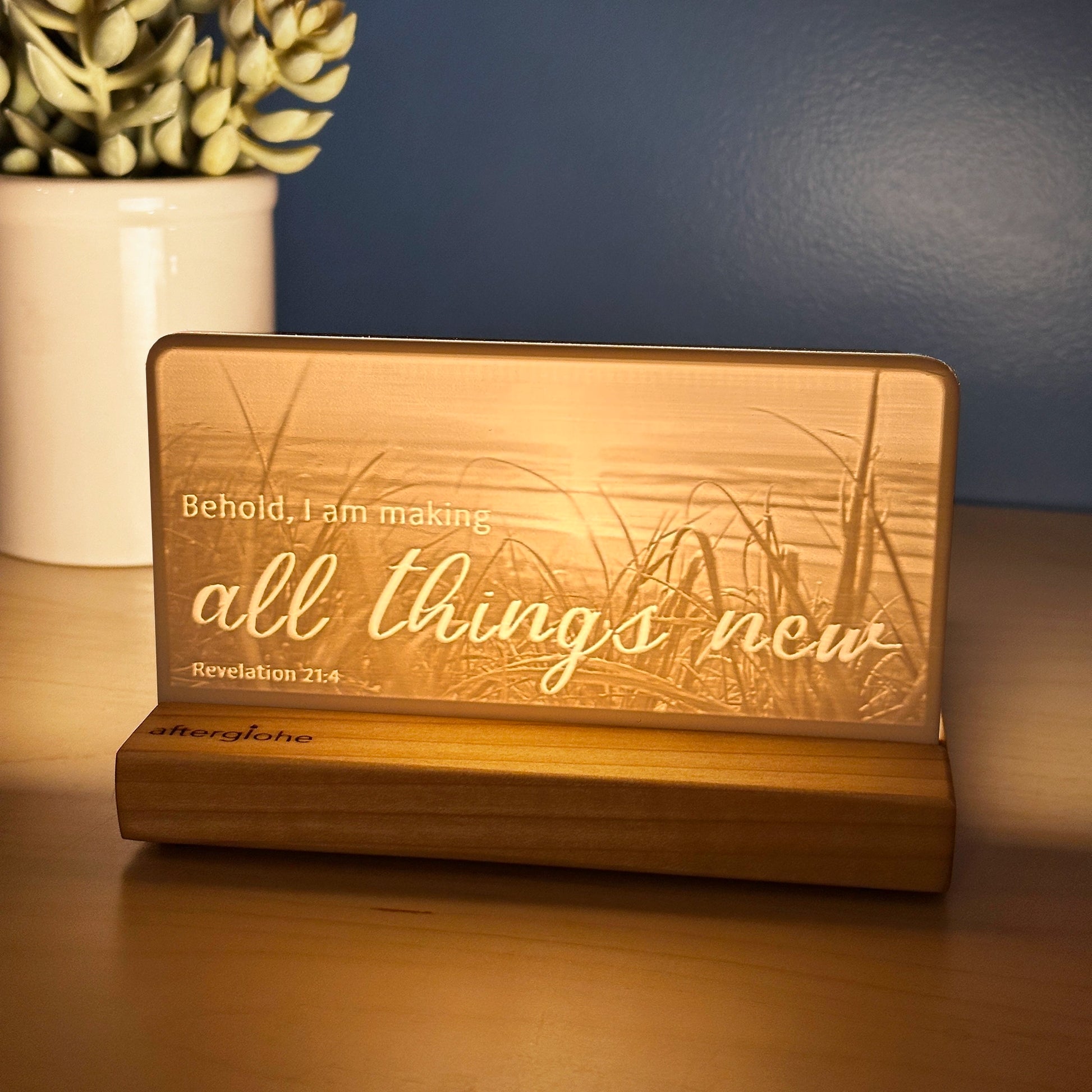 Revelation 21:4 | Candle Lit Photo Canvas