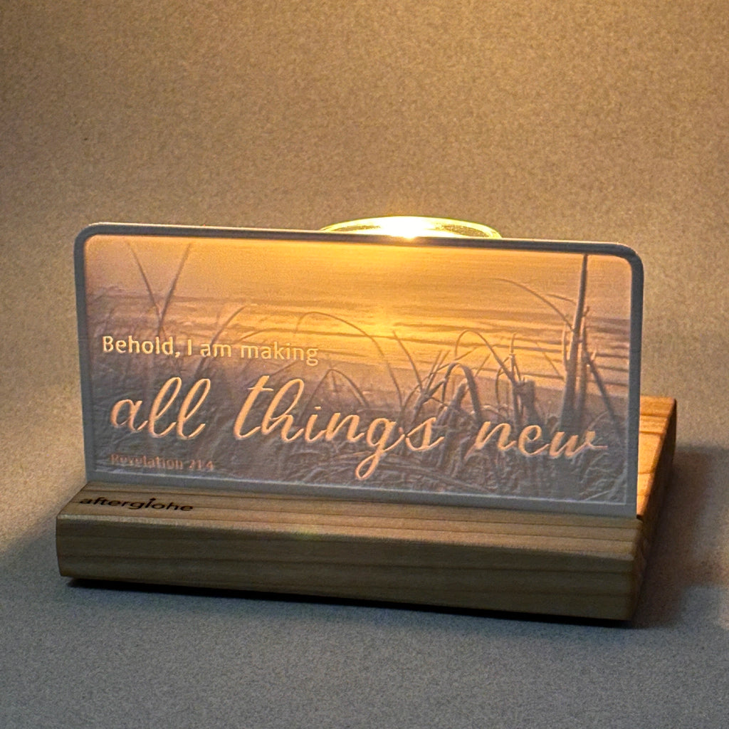 Revelation 21:4 | Candle Lit Photo Canvas