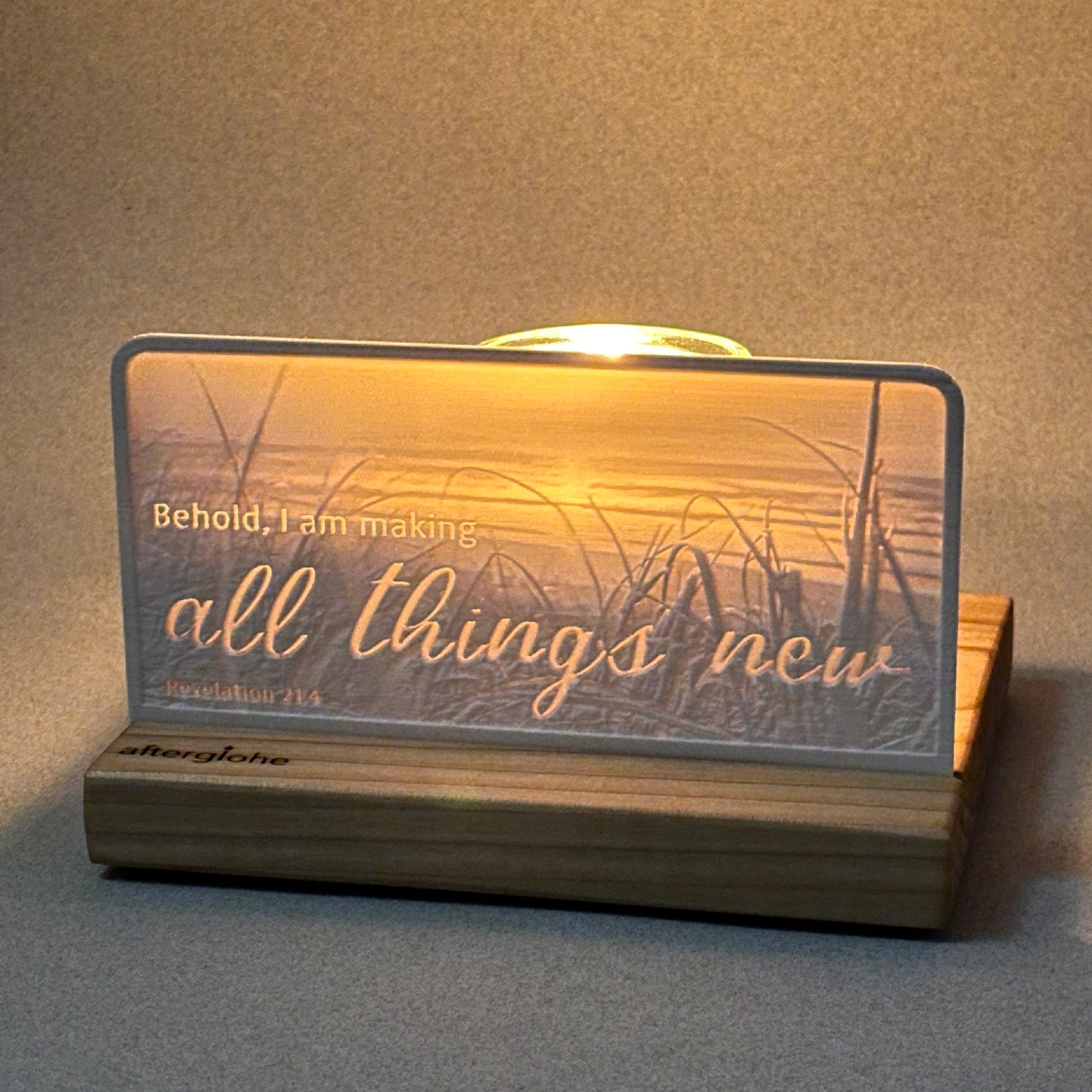 Revelation 21:4 | Candle Lit Photo Canvas