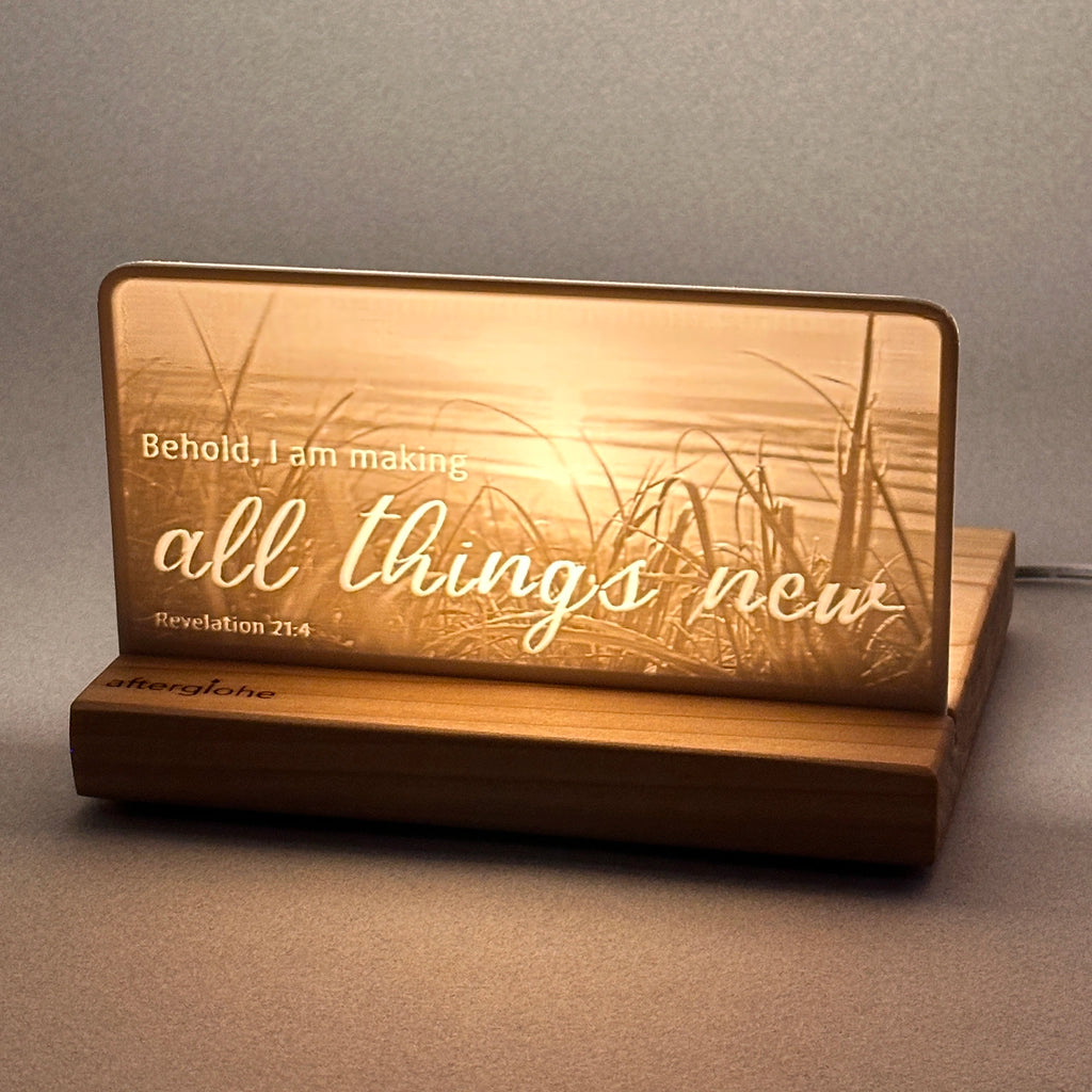 Revelation 21:4 | Candle Lit Photo Canvas