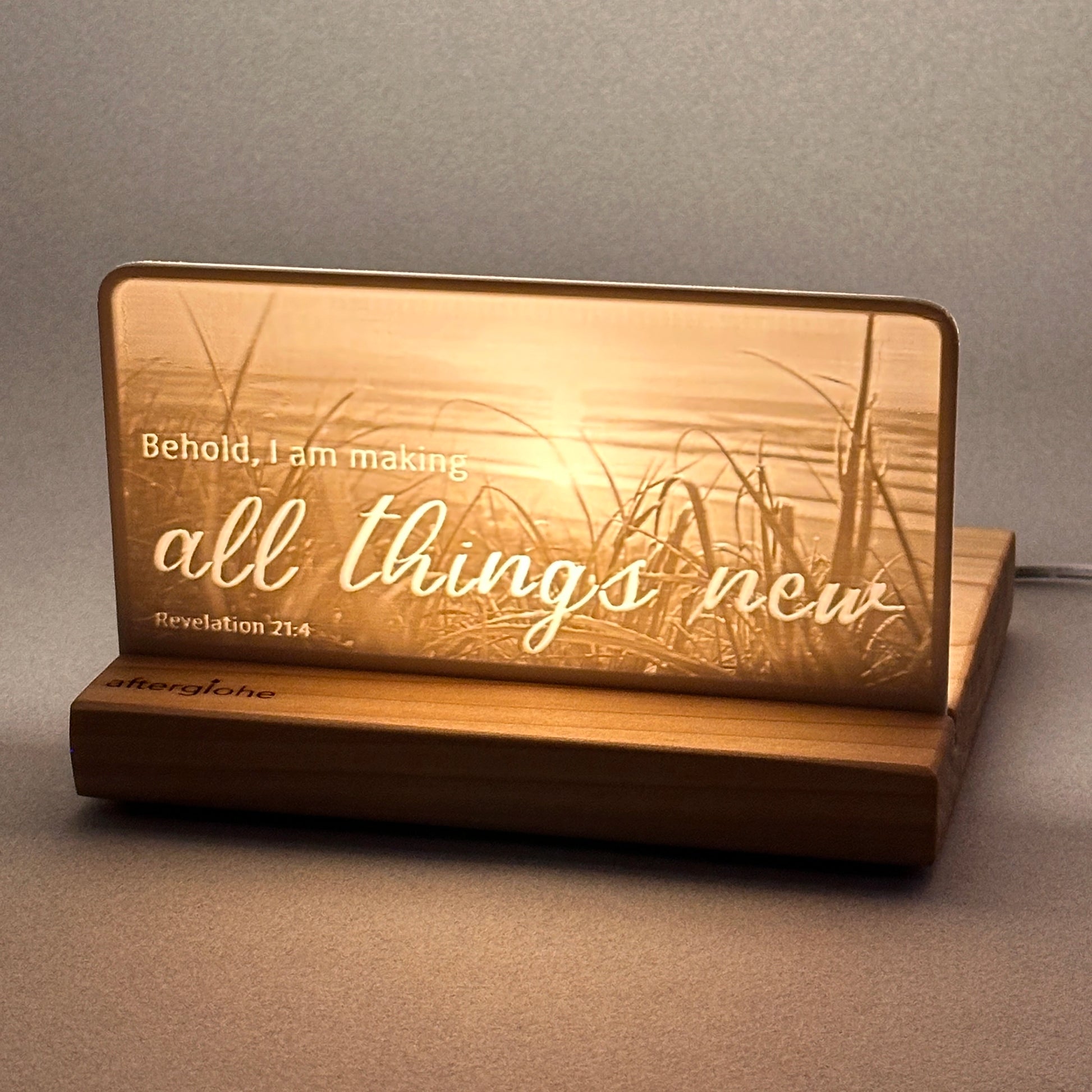 Revelation 21:4 | Candle Lit Photo Canvas