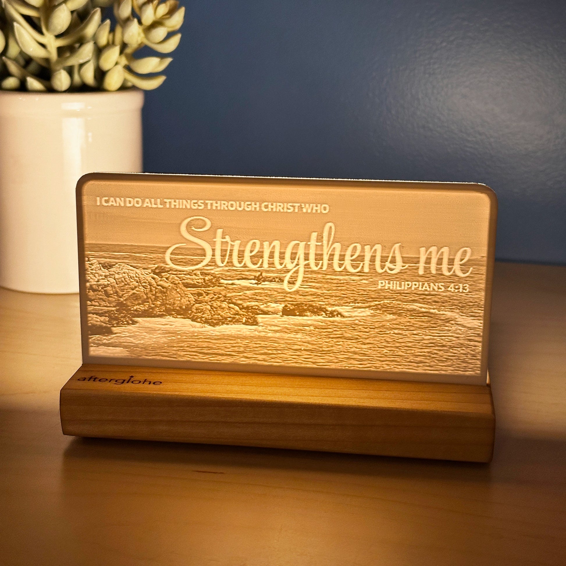 Philippians 4:13 | Candle Lit Photo Canvas
