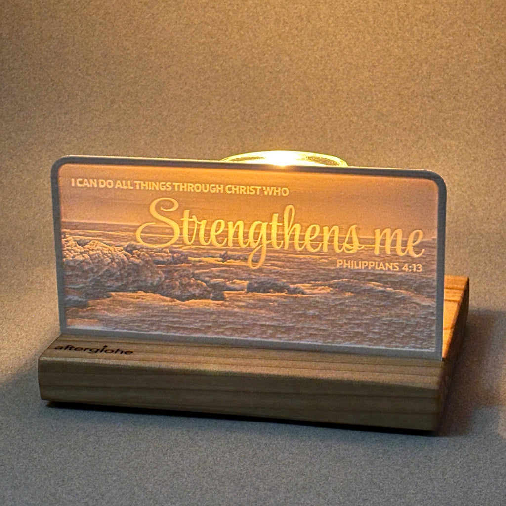 Philippians 4:13 | Candle Lit Photo Canvas