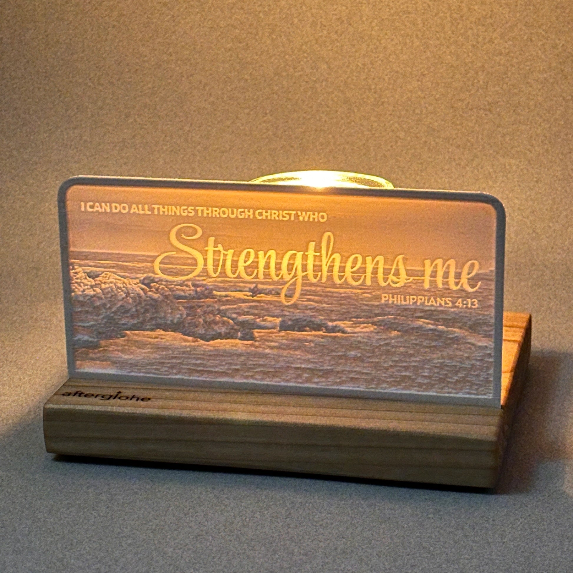 Philippians 4:13 | Candle Lit Photo Canvas