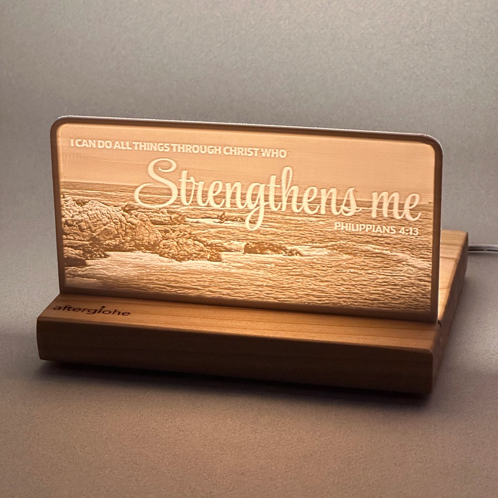Philippians 4:13 | Candle Lit Photo Canvas