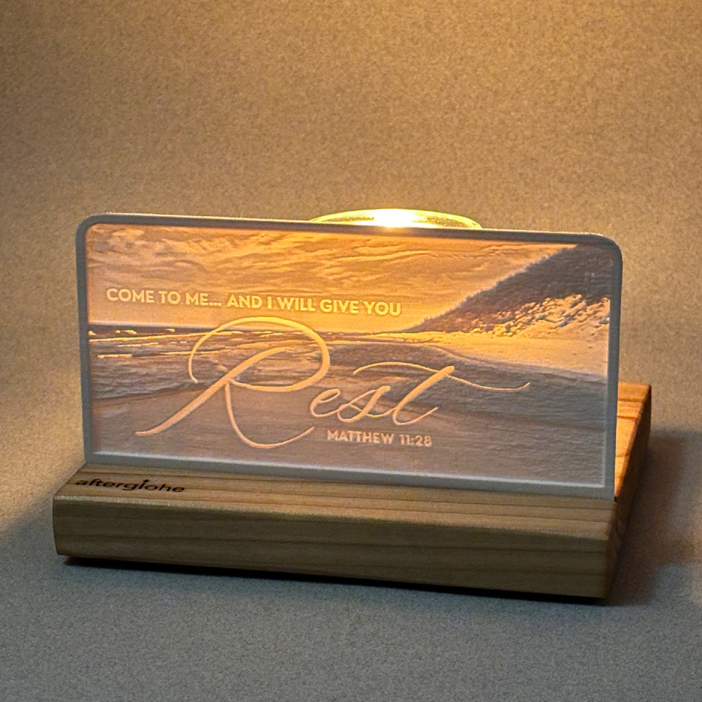 Matthew 11:28 | Candle Lit Photo Canvas