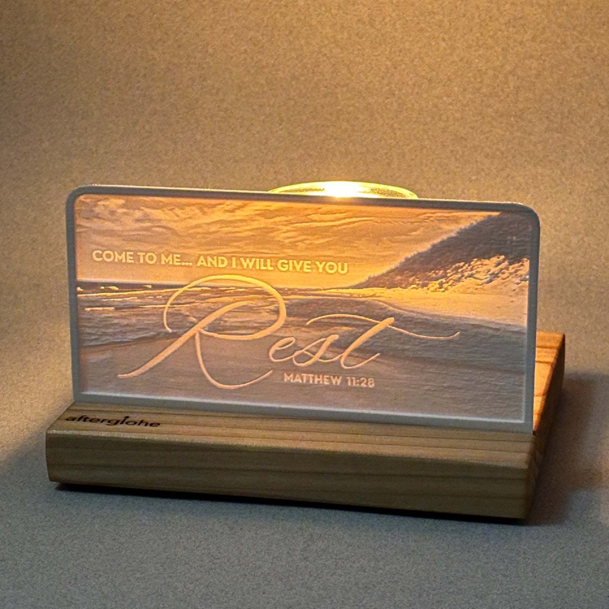 Matthew 11:28 | Candle Lit Photo Canvas