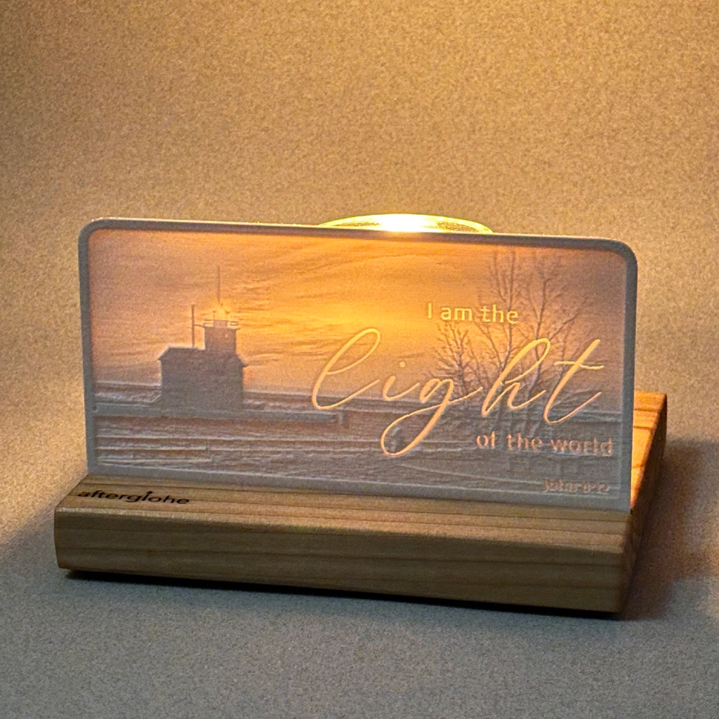 John 8:12 | Candle Lit Photo Canvas