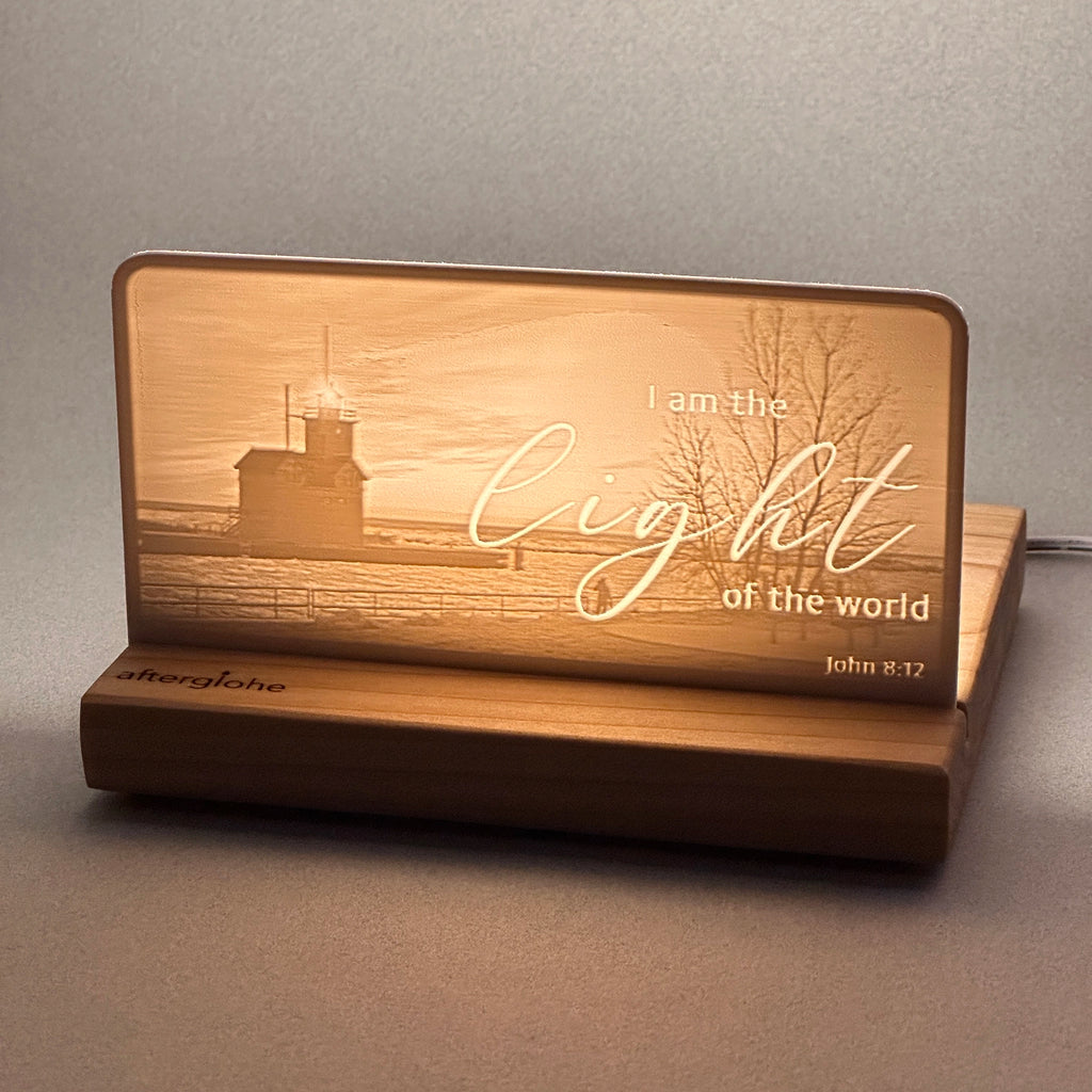 John 8:12 | Candle Lit Photo Canvas