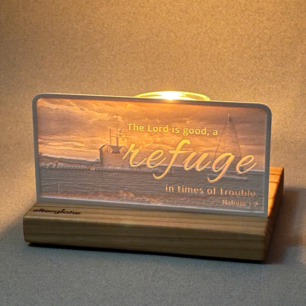 Nahum 1:7 | Candle Lit Photo Canvas