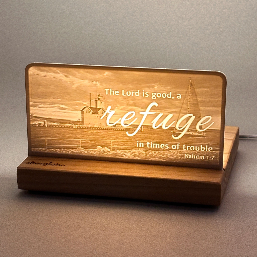 Nahum 1:7 | Candle Lit Photo Canvas