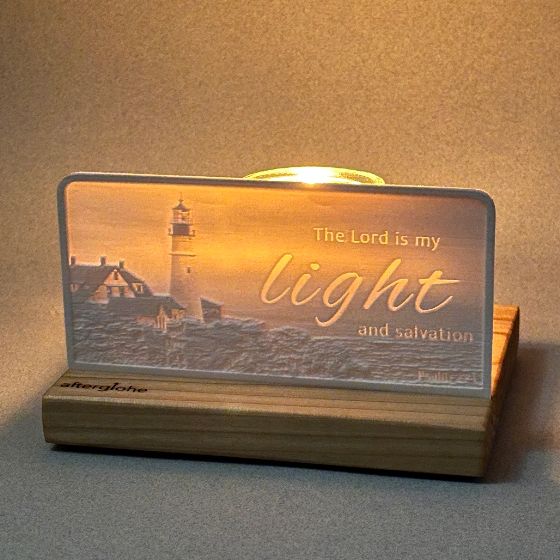 Psalm 27:1 | Candle Lit Photo Canvas