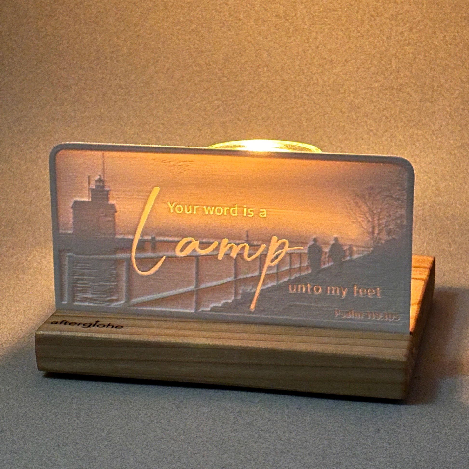 Psalm 119:105 | Candle Lit Photo Canvas