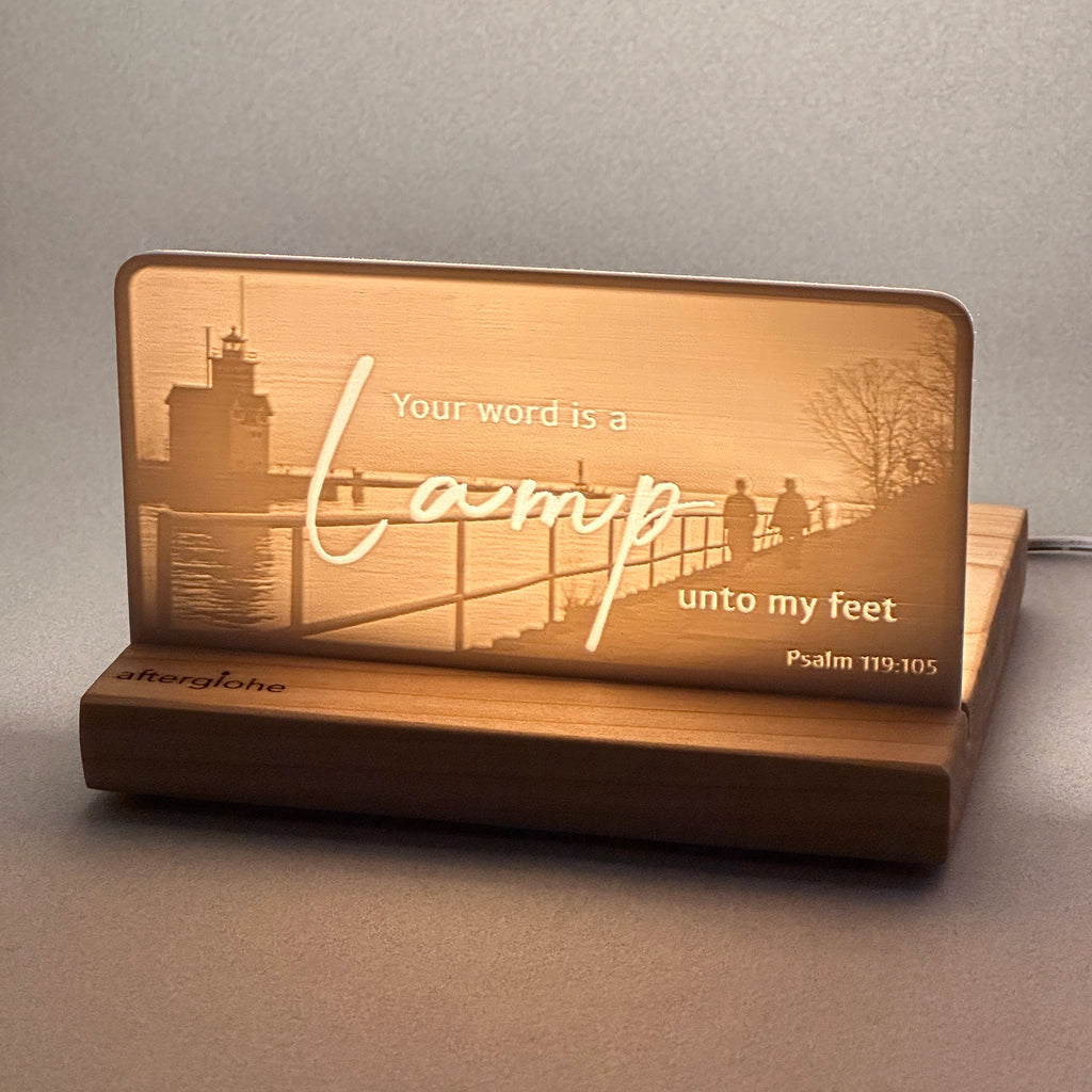 Psalm 119:105 | Candle Lit Photo Canvas