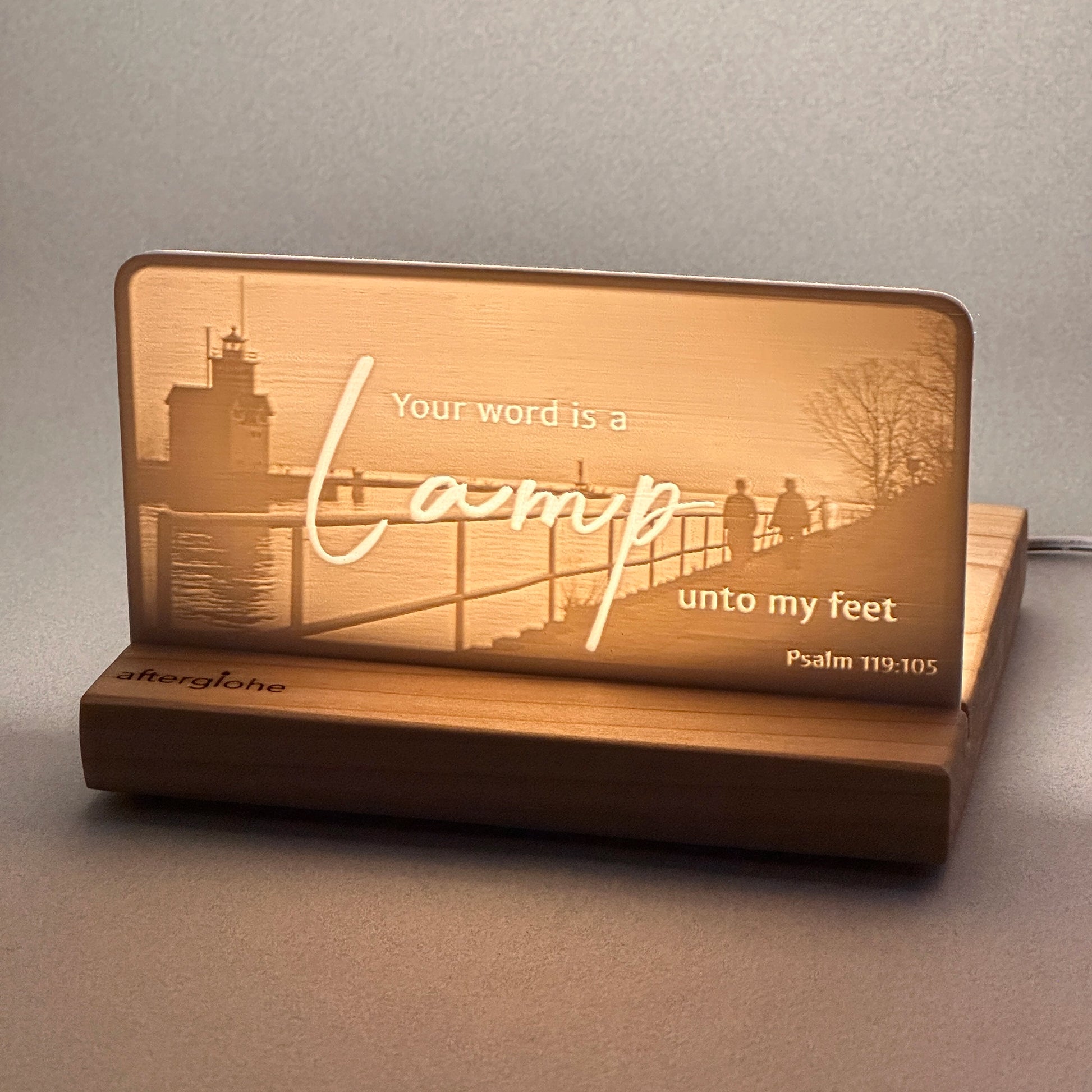 Psalm 119:105 | Candle Lit Photo Canvas