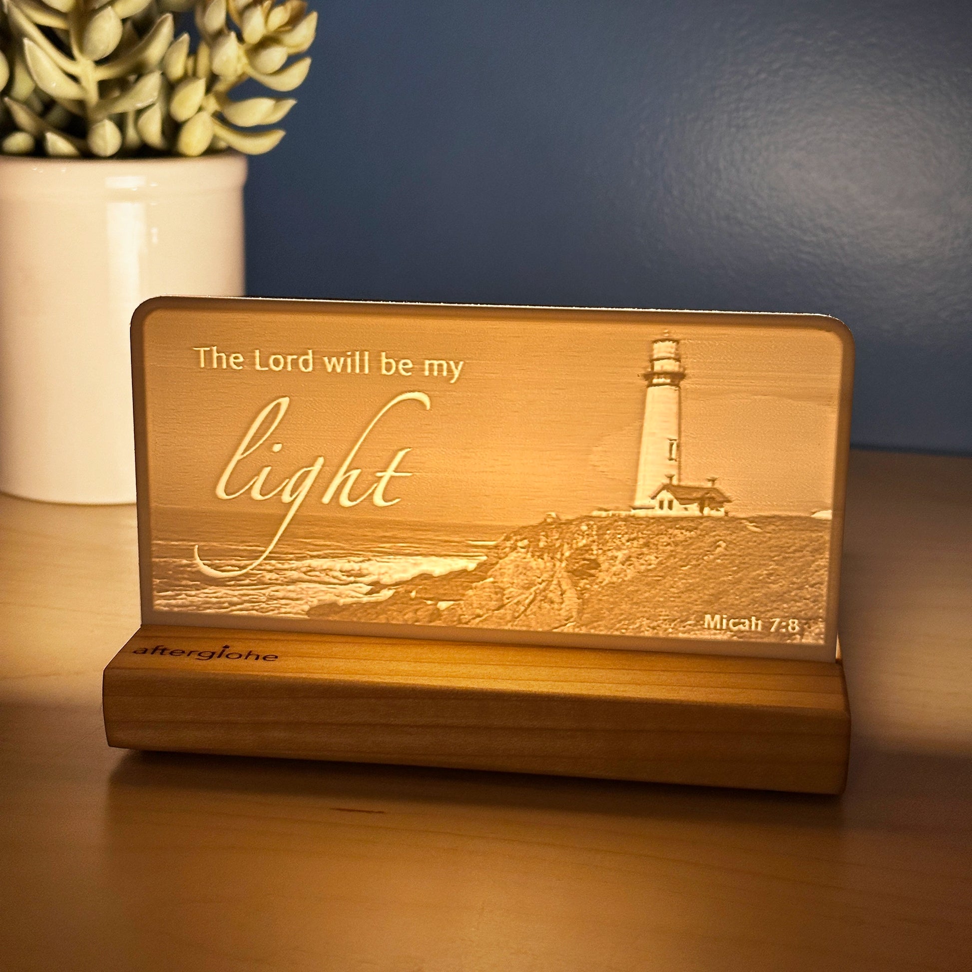 Micah 7:8 | Candle Lit Photo Canvas