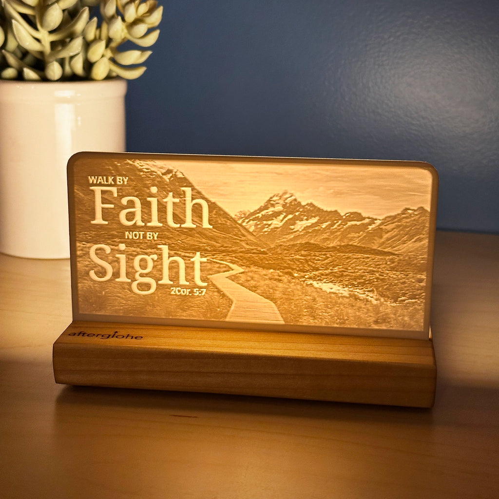 2 Chorinthians 5:7 | Candle Lit Photo Canvas