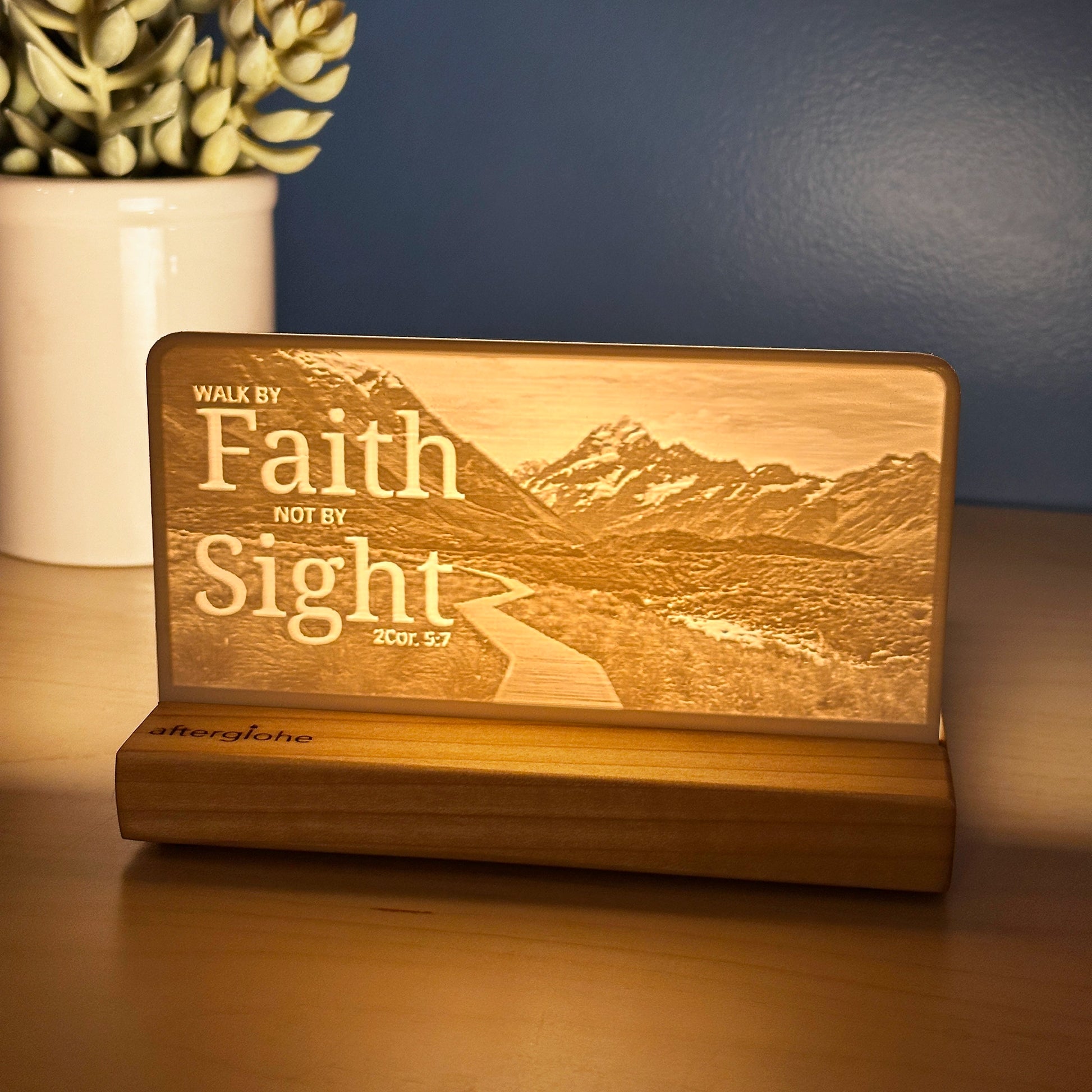 2 Chorinthians 5:7 | Candle Lit Photo Canvas
