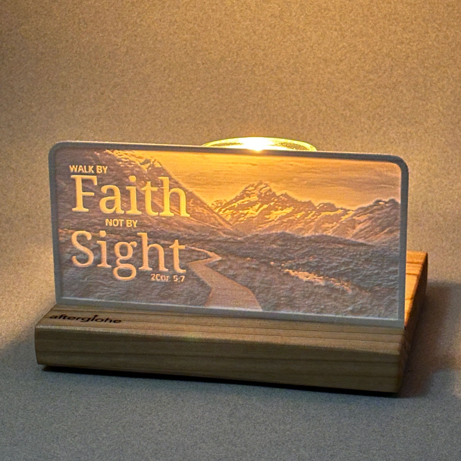 2 Chorinthians 5:7 | Candle Lit Photo Canvas