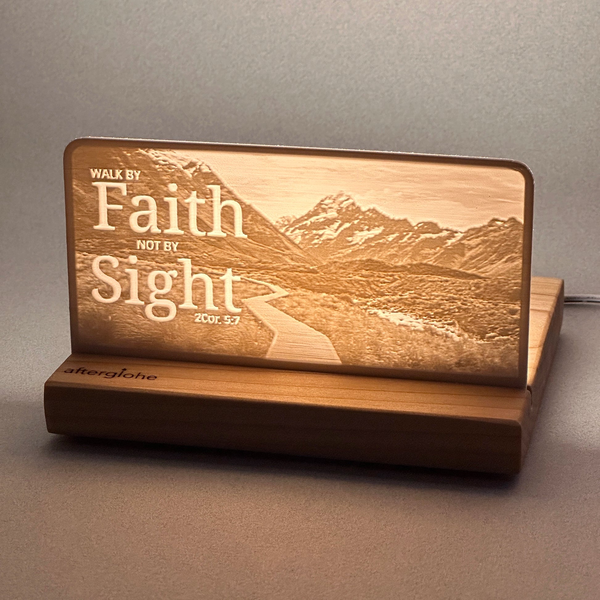 2 Chorinthians 5:7 | Candle Lit Photo Canvas