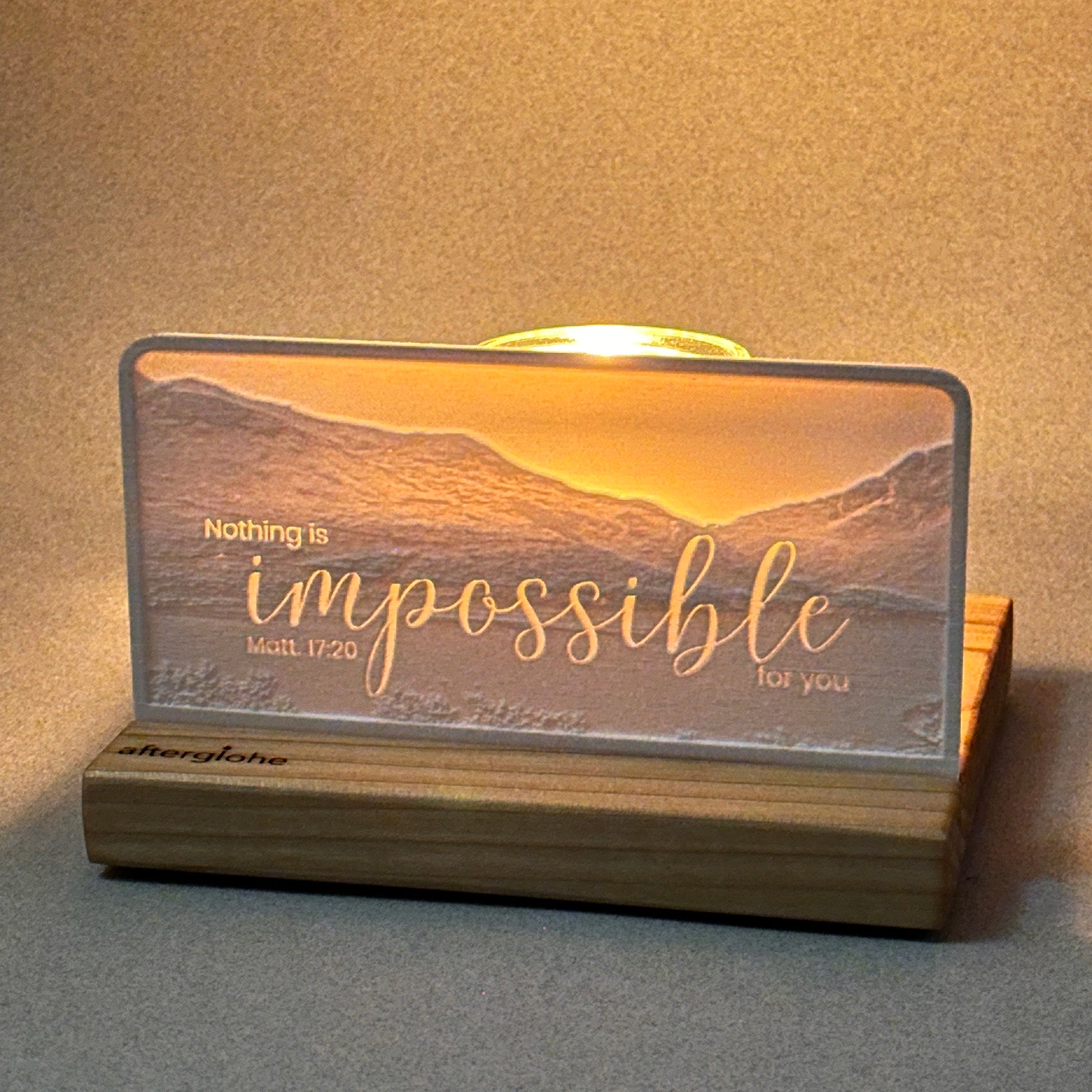 Matthew 17:20 | Candle Lit Photo Canvas