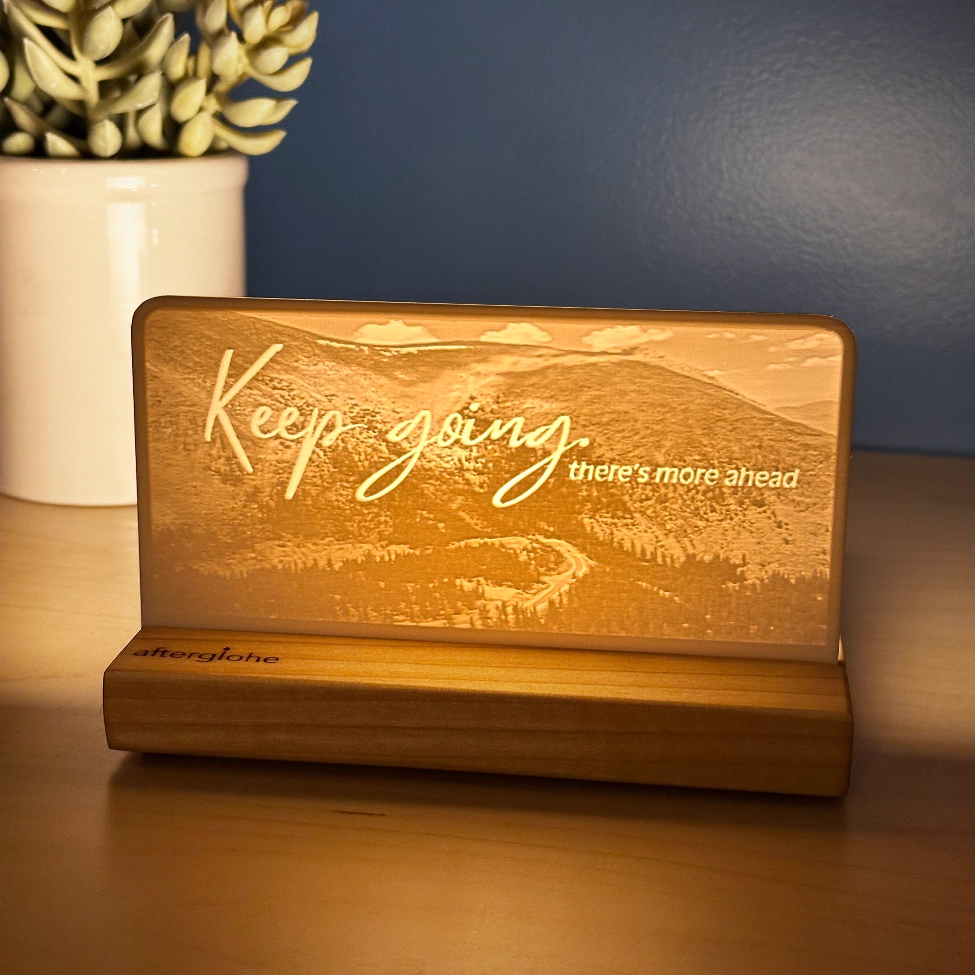 Keep going, there's more ahead | Candle Lit Photo Canvas