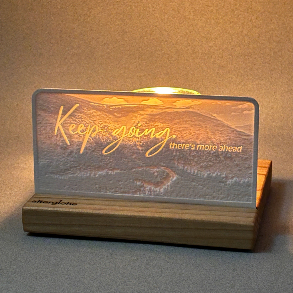 Keep going, there's more ahead | Candle Lit Photo Canvas