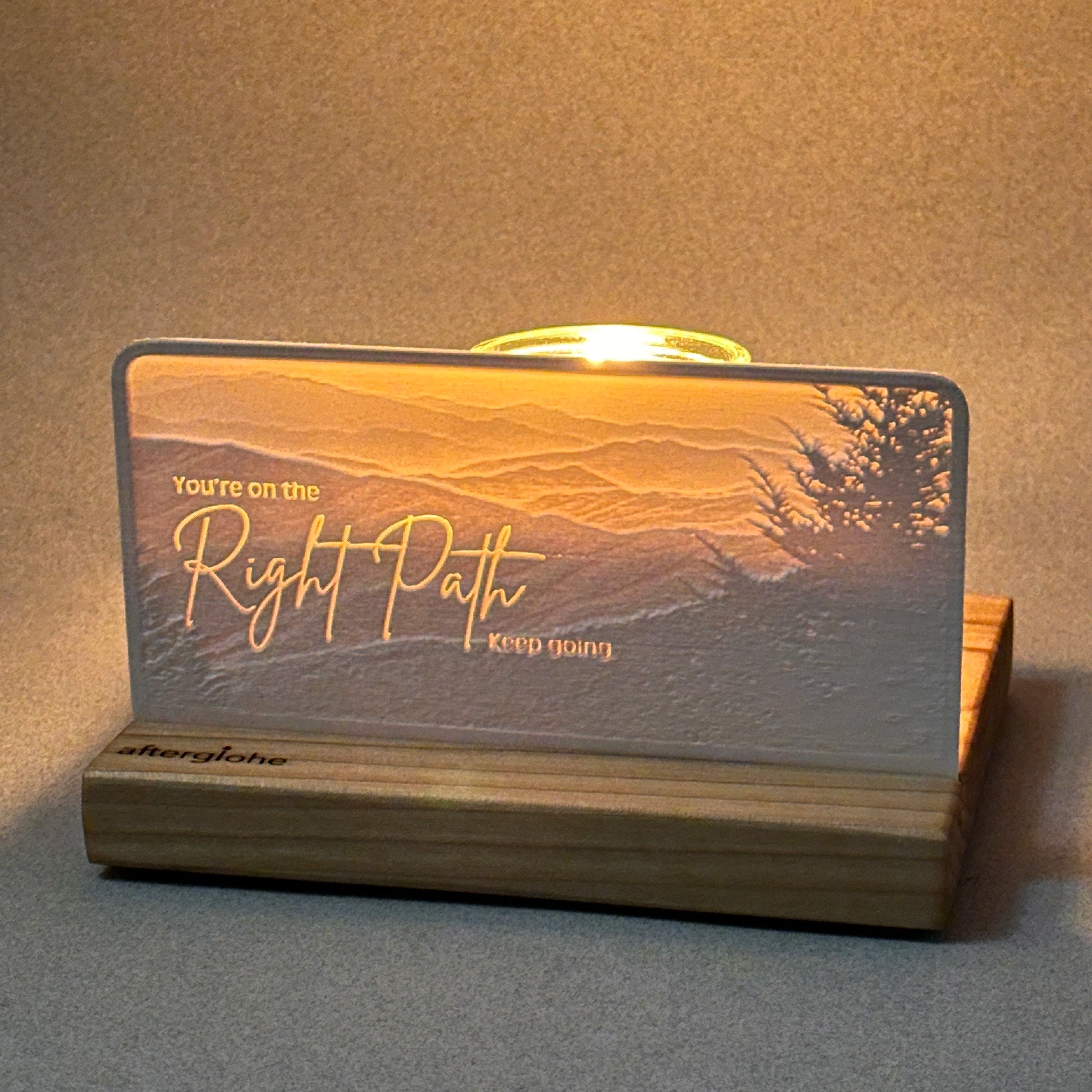 You're on the right path, keep going | Candle Lit Photo Canvas