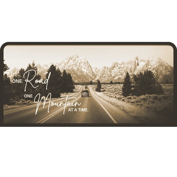 One road, one mountain at a time | Candle Lit Photo Canvas
