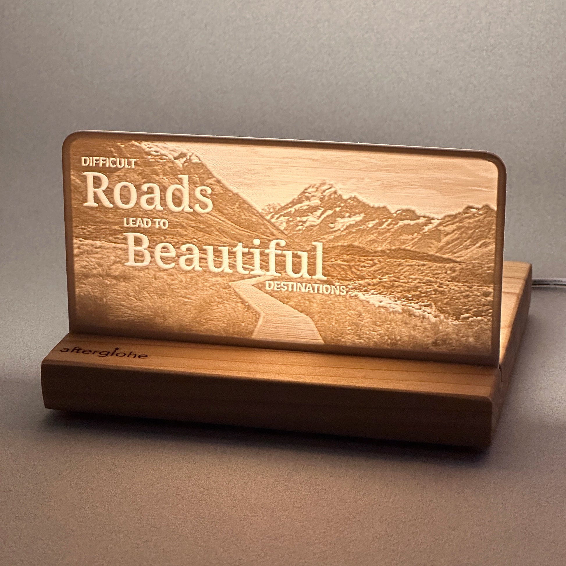 Difficult roads lead to beautiful destinations | Candle Lit Photo Canvas
