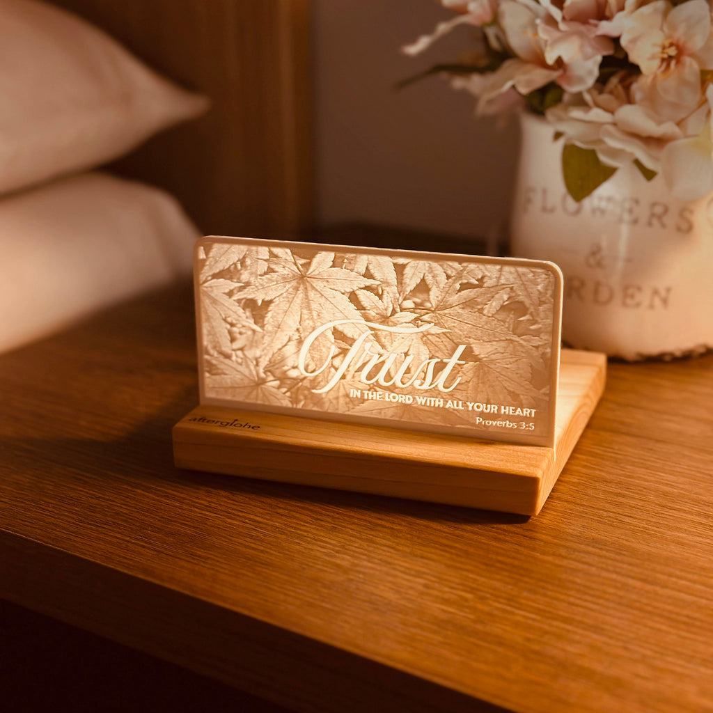 StoryLine-Mini Lithophane Photo Display bedside decor with nature theme