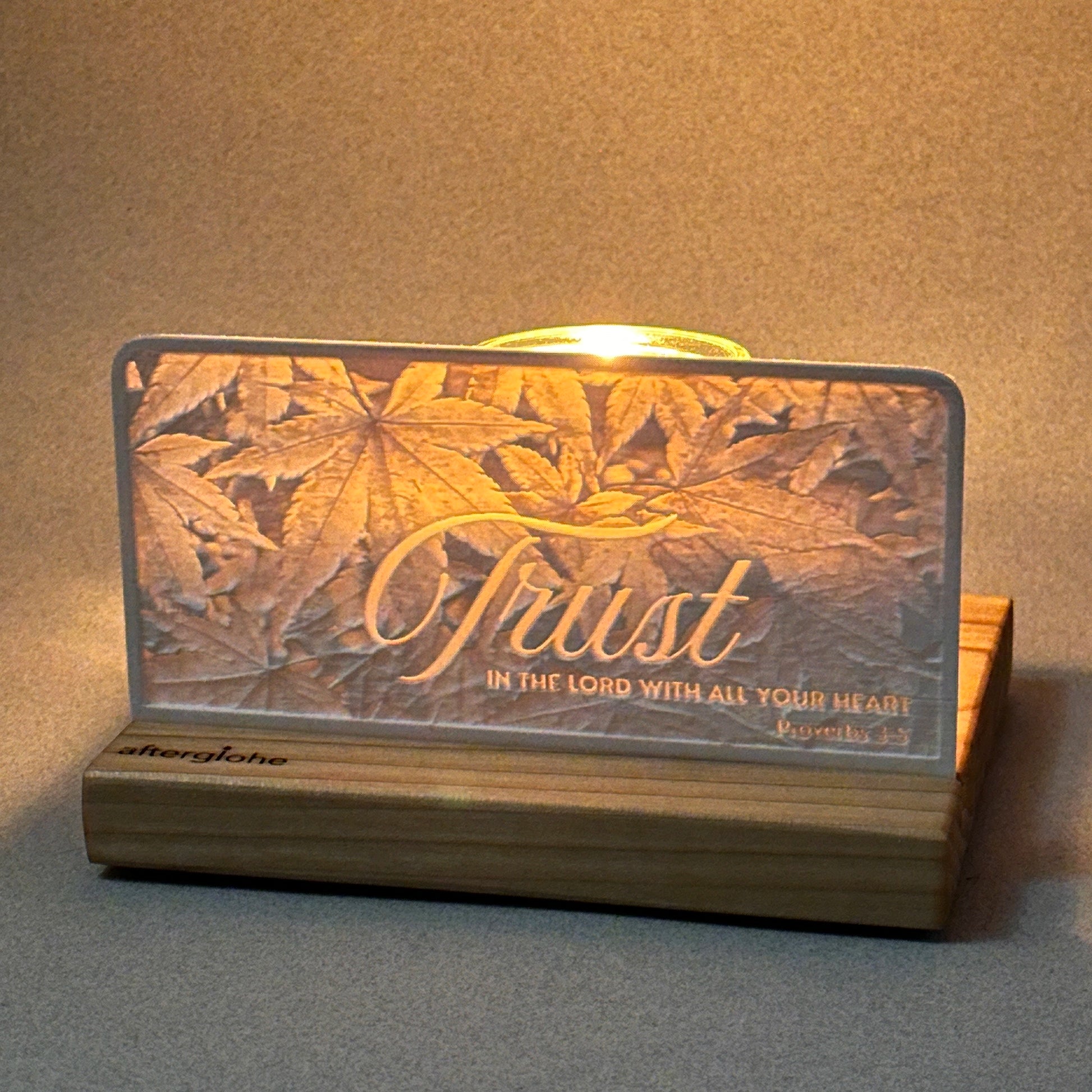 Proverbs 3:5 | Candle Lit Photo Canvas