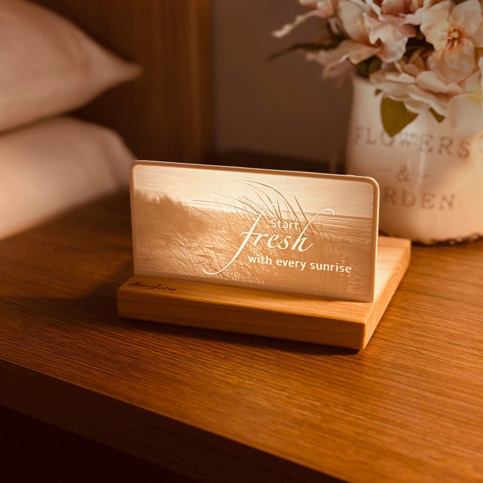 StoryLine-Mini Lithophane Photo Display bedside decor with coastal theme