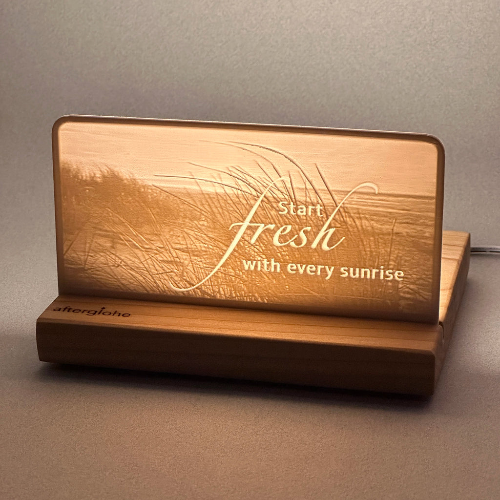 Start fresh with every sunrise | Candle Lit Photo Canvas