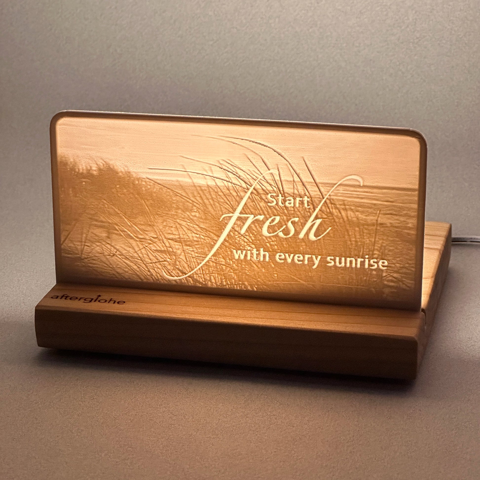 Start fresh with every sunrise | Candle Lit Photo Canvas