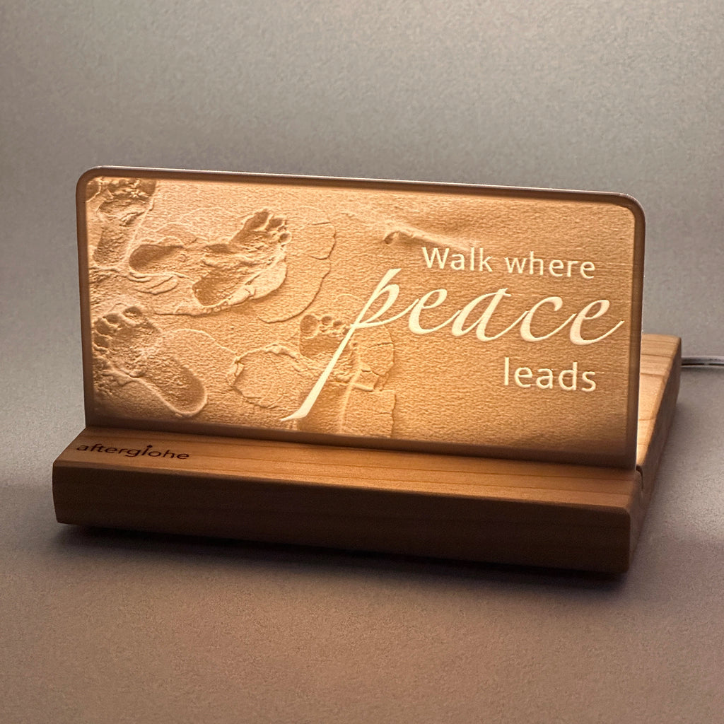 Walk where peace leads | Candle Lit Photo Canvas