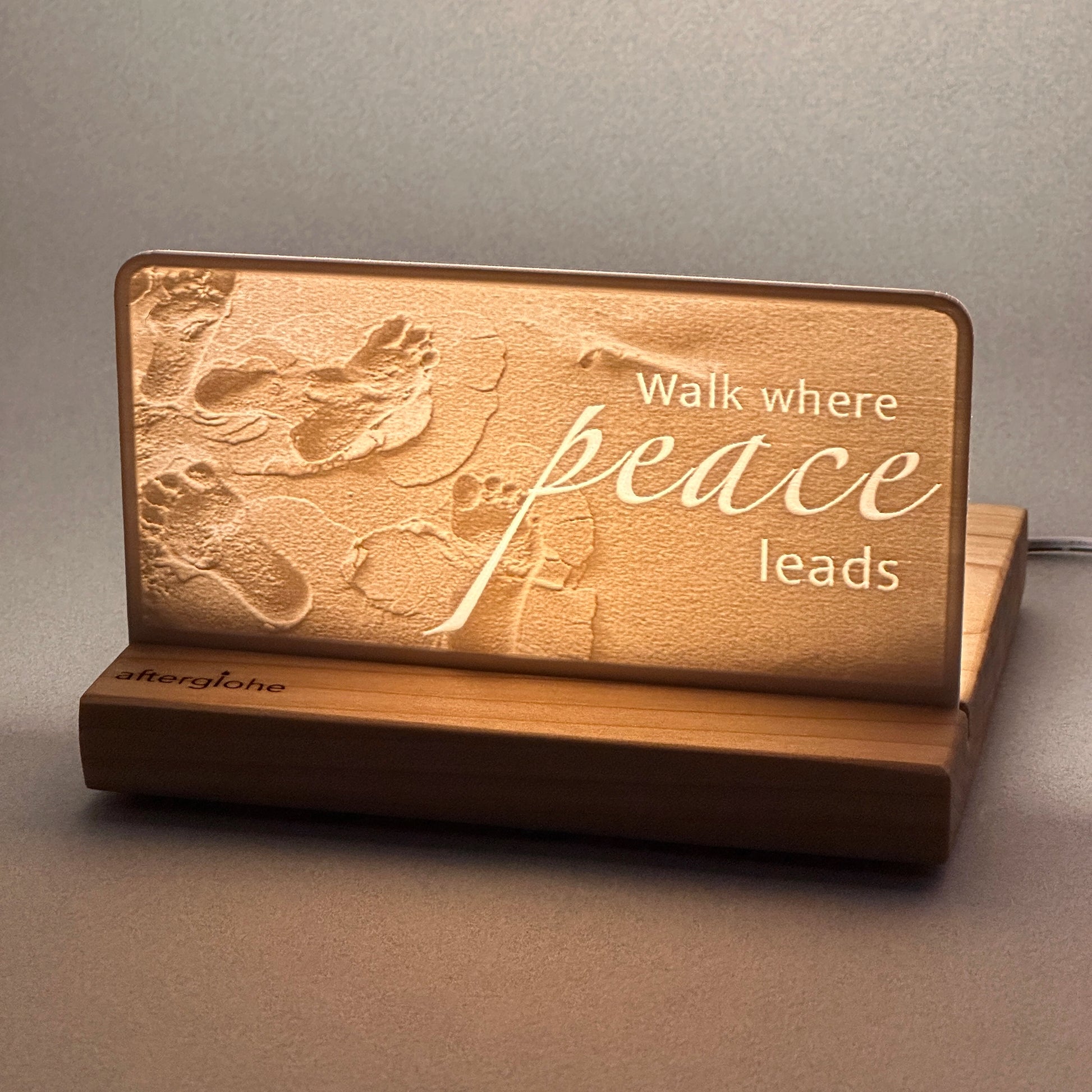 Walk where peace leads | Candle Lit Photo Canvas