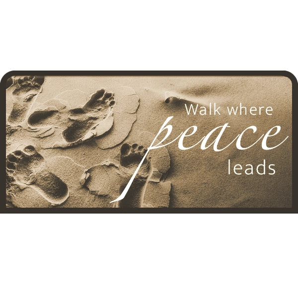 Walk where peace leads | Candle Lit Photo Canvas