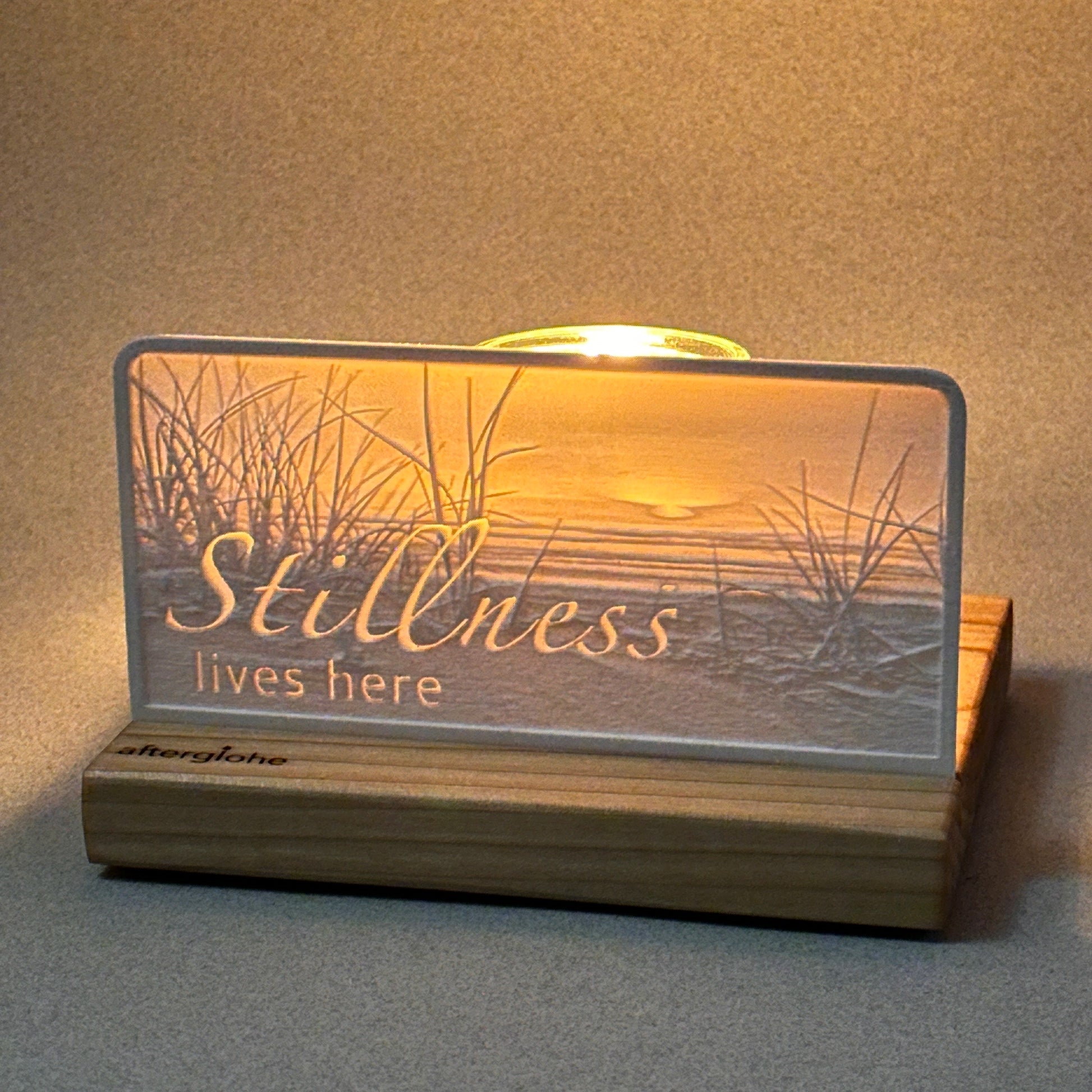 Stillness lives here | Candle Lit Photo Canvas