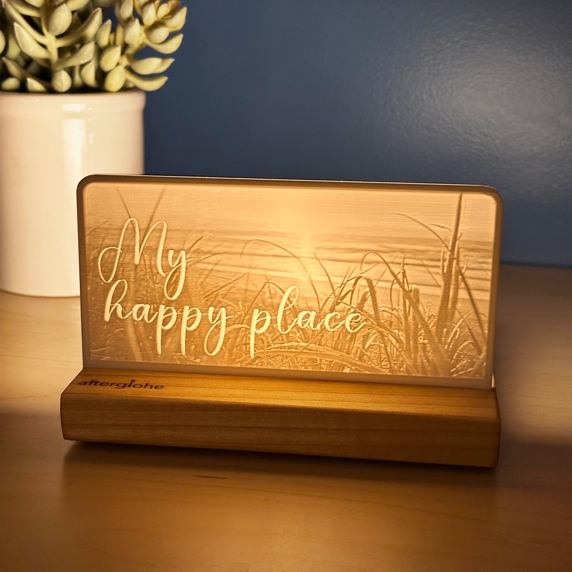 My happy place | Candle Lit Photo Canvas