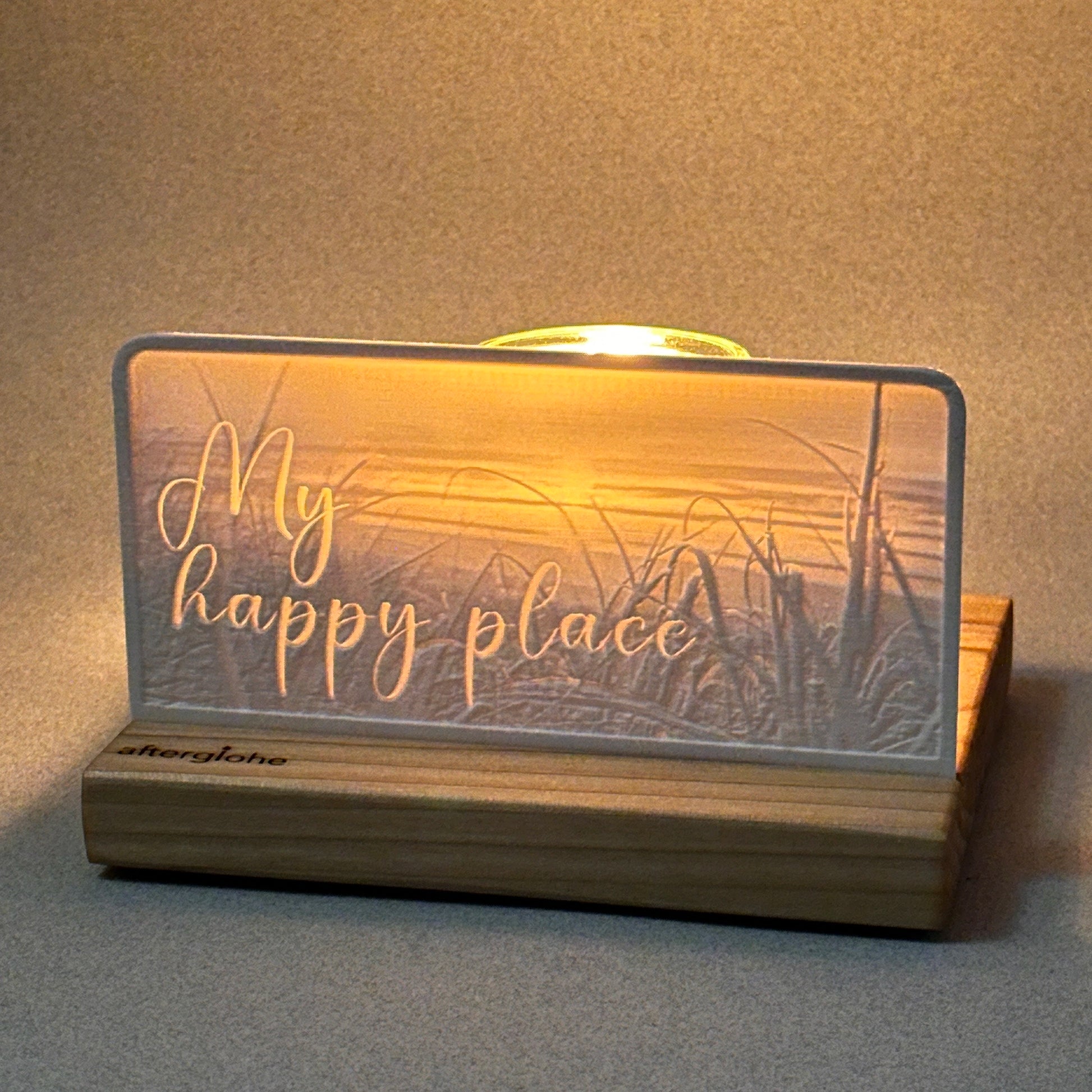 My happy place | Candle Lit Photo Canvas