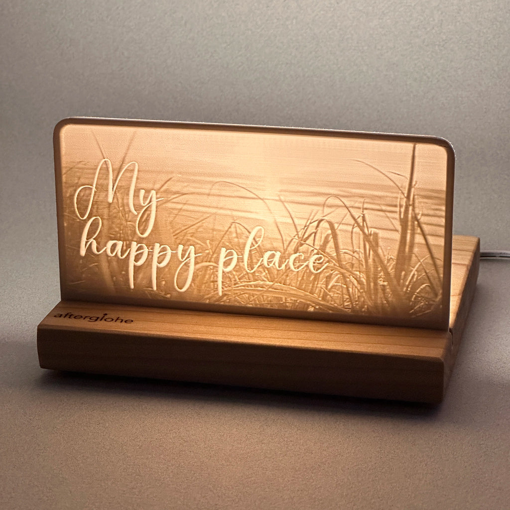 My happy place | Candle Lit Photo Canvas