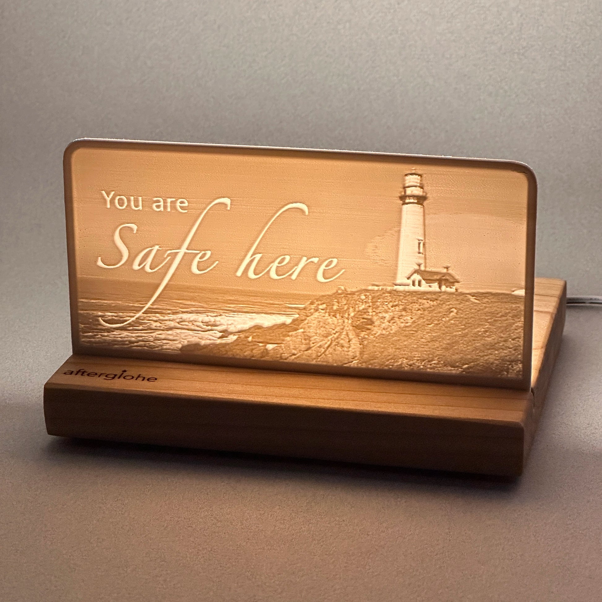 You are safe here | Candle Lit Photo Canvas