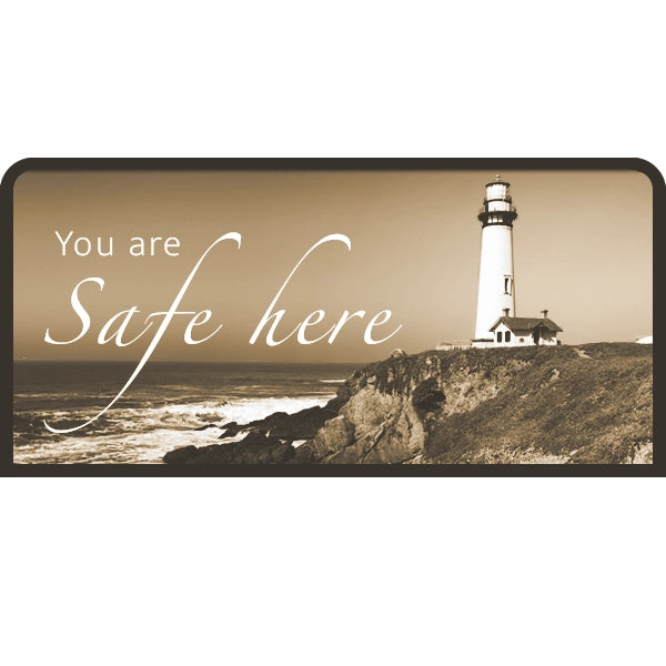 You are safe here | Candle Lit Photo Canvas