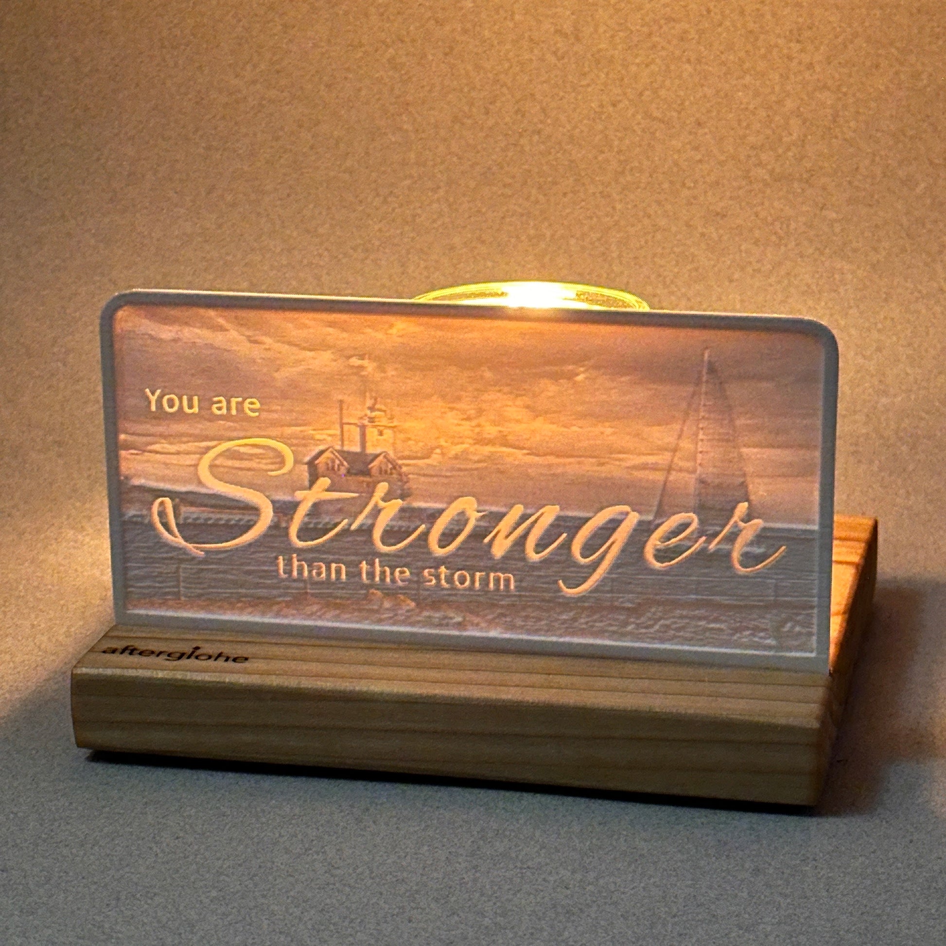 You are stronger than the storm | Candle Lit Photo Canvas