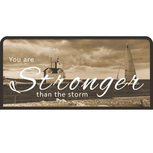 You are stronger than the storm | Candle Lit Photo Canvas
