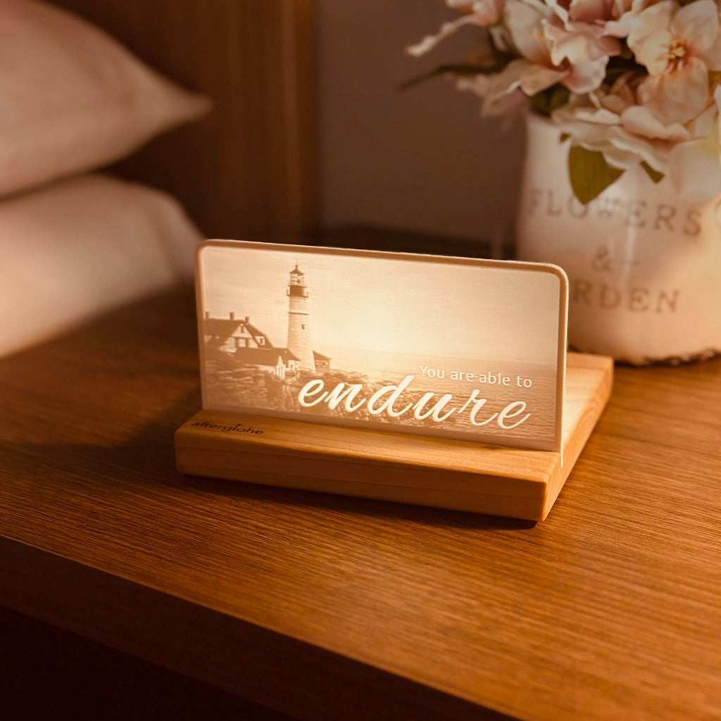StoryLine-Mini Lithophane Photo Display bedside decor with coastal theme