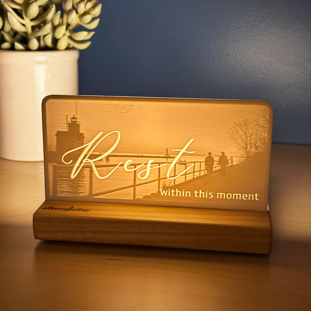 Rest within this moment | Candle Lit Photo Canvas