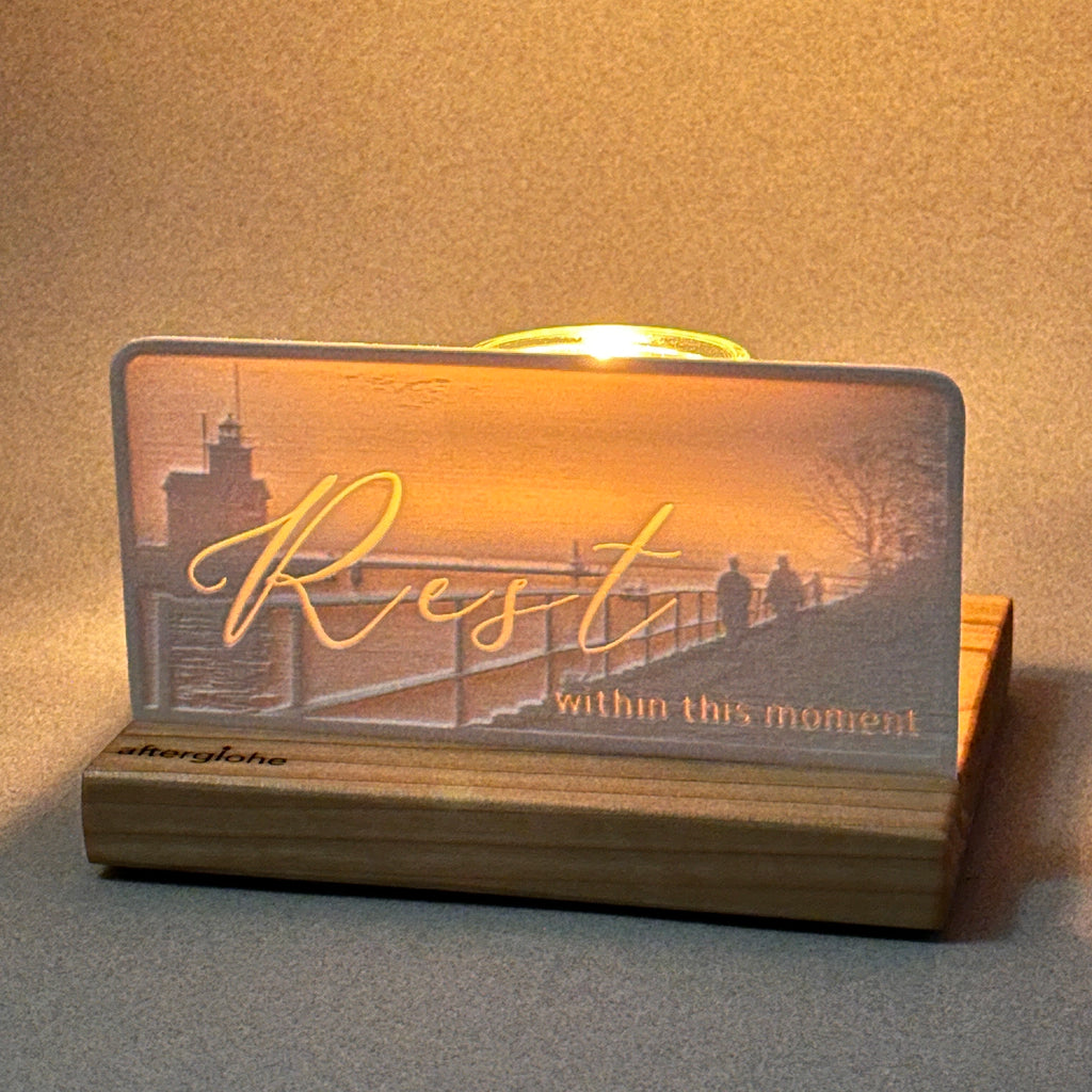 Rest within this moment | Candle Lit Photo Canvas